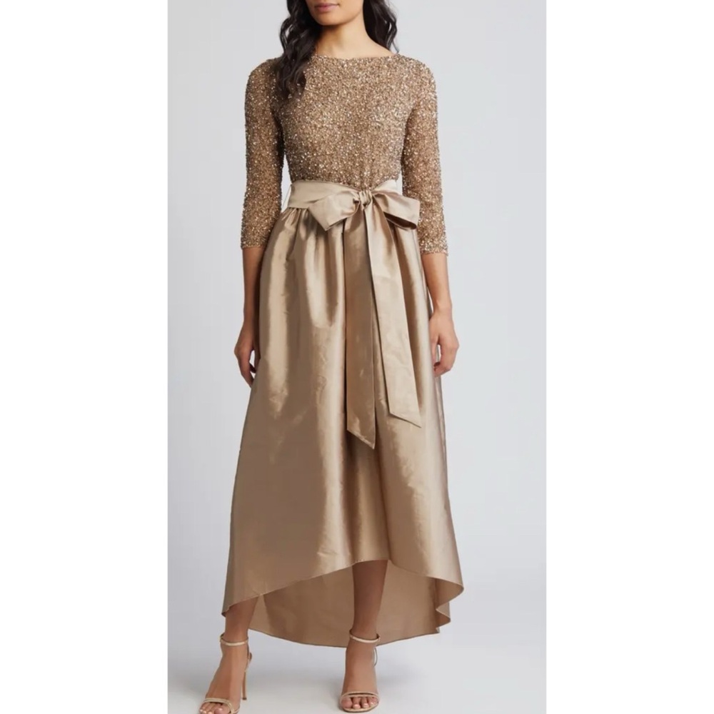 PISARRO NIGHTS BEADED BODICE TAFFETA DRESS ❤️NWT❤️IN STORES❤️